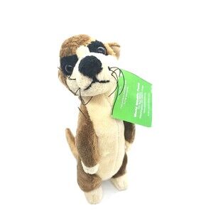 Meerkat Plush Wildlife Stuffed Animal Standing 7" Tall Fiesta WWF Adoption